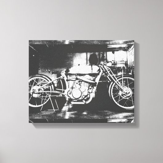 Impression sur toile moto motard (Recto)