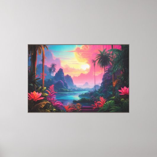 Impression sur toile Neon Jungle (Recto)