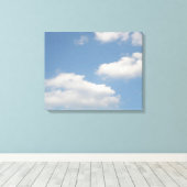 Impression sur toile Nuages cumulus duveteux (Insitu (Plancher de Bois))