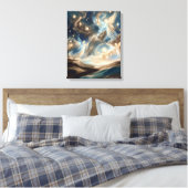 Impression sur toile Nuit étoilée des anges célest (Insitu(Chambre))
