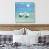 Impression sur toile Oursons polaires scintillants (Insitu(Chambre))