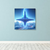 Impression sur toile (OVNI Horizon Bleu) (Insitu (Plancher de Bois))