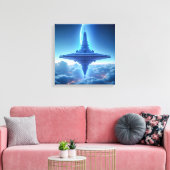 Impression sur toile (OVNI Horizon Bleu) (Insitu(Salon))
