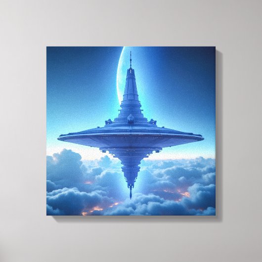 Impression sur toile (OVNI Horizon Bleu) (Recto)