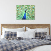 Impression sur toile - Paon avec la queue déployée (Insitu(Chambre))