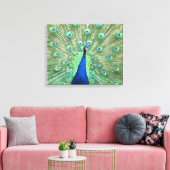 Impression sur toile - Paon avec la queue déployée (Insitu(Salon))