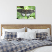 Impression sur toile Papillon et fleurs tropicales (Insitu(Chambre))