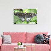 Impression sur toile Papillon et fleurs tropicales (Insitu(Salon))