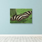 Impression sur toile Papillon Heliconius charithon (Insitu (Plancher de Bois))