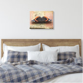 Impression sur toile Papillon Vanessa atalanta (Insitu(Chambre))