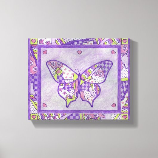 Impression sur toile Papillon Violet (Recto)