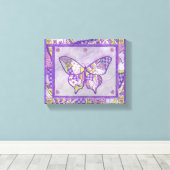 Impression sur toile Papillon Violet (Insitu (Plancher de Bois))