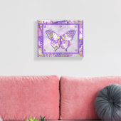 Impression sur toile Papillon Violet (Insitu(Salon))