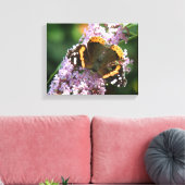 Impression sur toile Papillon Vulcain et Buddleia (Insitu(Salon))