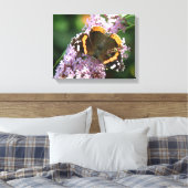 Impression sur toile Papillon Vulcain et Buddleia (Insitu(Chambre))