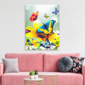 Impression sur toile Papillons jolis (Insitu(Salon))