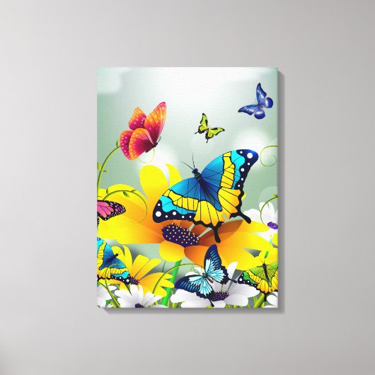 Impression sur toile Papillons jolis (Recto)