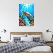 Impression sur toile Paradis de la Tortue de Mer (Insitu(Chambre))