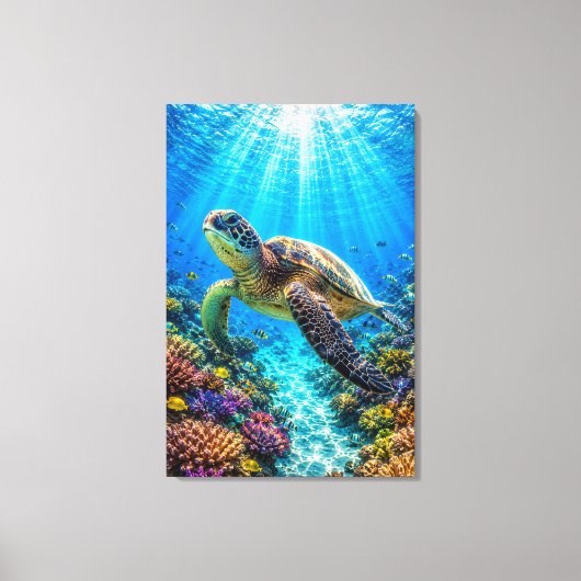 Impression sur toile Paradis de la Tortue de Mer (Recto)