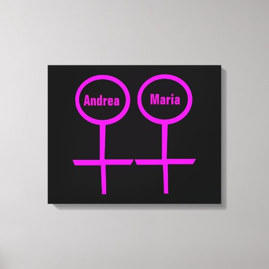 Impression sur toile personnalisable pour lesbienn (Recto)