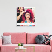 Impression sur toile personnalisée avec nom pour s (Insitu(Salon))