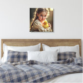 Impression sur toile (Petite fille et caneton) (Insitu(Chambre))