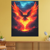 Impression sur toile Phénix de feu qui s'élève (Insitu(Salon))