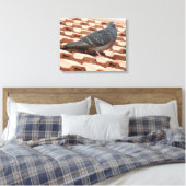 Impression sur toile Pigeon sur un Toit (Insitu(Chambre))