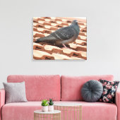 Impression sur toile Pigeon sur un Toit (Insitu(Salon))