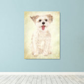Impression sur toile premium encadrée de chien Mor (Insitu (Plancher de Bois))