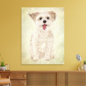 Impression sur toile premium encadrée de chien Mor (Insitu(Salon))