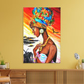 Impression sur toile Princesse Africaine (Insitu(Salon))