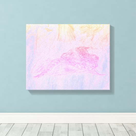 Impression sur toile Python dans la brume (Insitu (Plancher de Bois))