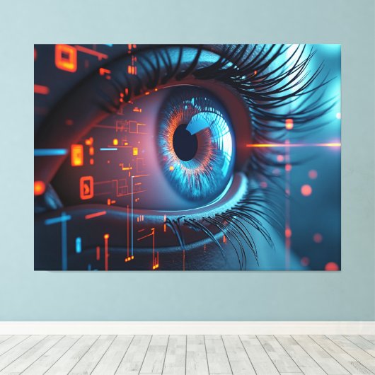 Impression sur toile Quantum Eye (Insitu (Plancher de Bois))