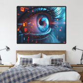 Impression sur toile Quantum Eye avec cadre (Insitu(Chambre))