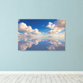 Impression sur toile Reflet de ciel infini (Insitu (Plancher de Bois))