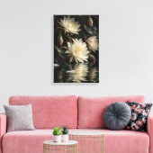 Impression sur toile Reflets de floraison nocturne (Insitu(Salon))