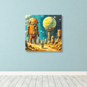 Impression sur toile (Robot Orange Géant) (Insitu (Plancher de Bois))