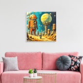 Impression sur toile (Robot Orange Géant) (Insitu(Salon))