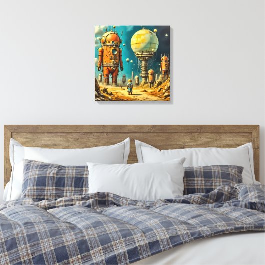 Impression sur toile (Robot Orange Géant) (Insitu(Chambre))