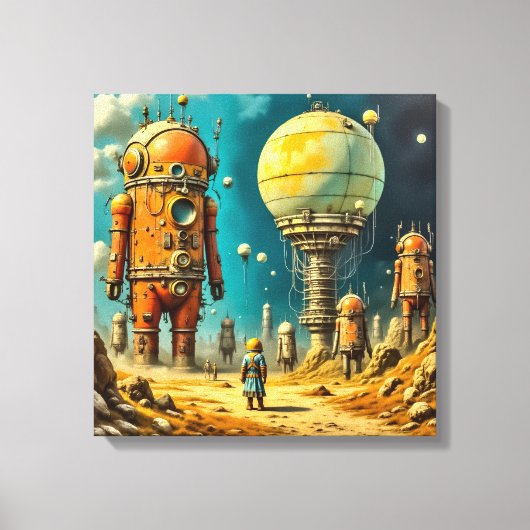 Impression sur toile (Robot Orange Géant) (Recto)