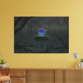 Impression sur toile Rose Bleue (Insitu(Salon))