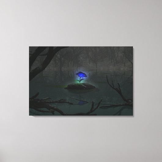 Impression sur toile Rose Bleue (Recto)