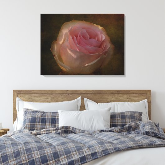 Impression sur toile Rose Rose Texturée (Insitu(Chambre))