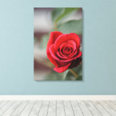 Impression sur toile Rose rouge Élégance Photograp (Insitu (Plancher de Bois))
