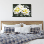 Impression sur toile Roses blanches Photographie (Insitu(Chambre))