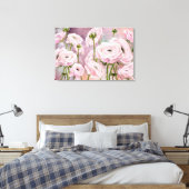 Impression sur toile Roses roses - Peinture (Insitu(Chambre))