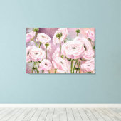 Impression sur toile Roses roses - Peinture (Insitu (Plancher de Bois))