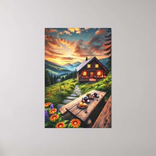Impression sur toile Sérénité de la cabane au couc (Recto)