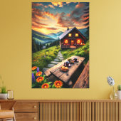 Impression sur toile Sérénité de la cabane au couc (Insitu(Salon))